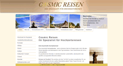 Desktop Screenshot of cosmic-hochzeitsreisen.de